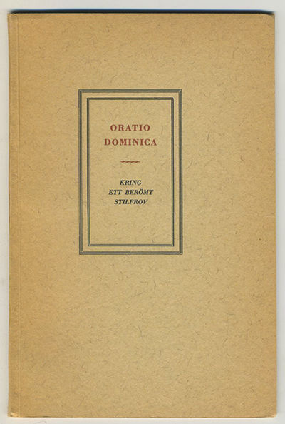 Oratio dominica. Kring ett berömt stilprov.