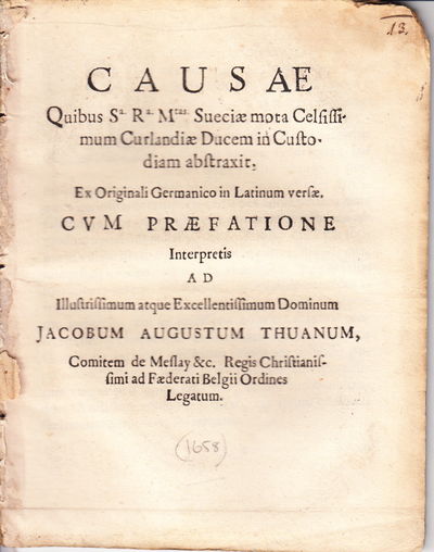 Causae quibus Sr.Ra. Mtas. Sueciae mota…