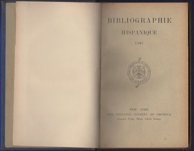 Bibliographie Hispanique 1907
