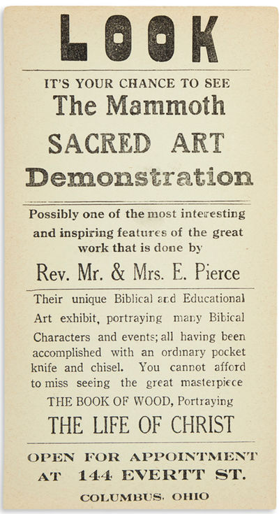 Small Group of Ephemera Relating to Elijah Pierce and his Mammoth Sacred Art Demonstration
