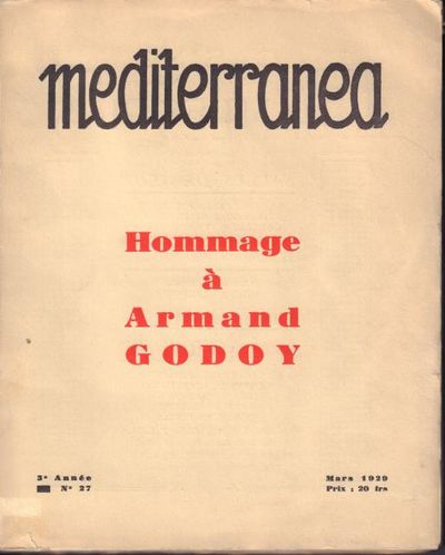 Mediterranea, Revue Mensuelle, 3e année, No 27,…
