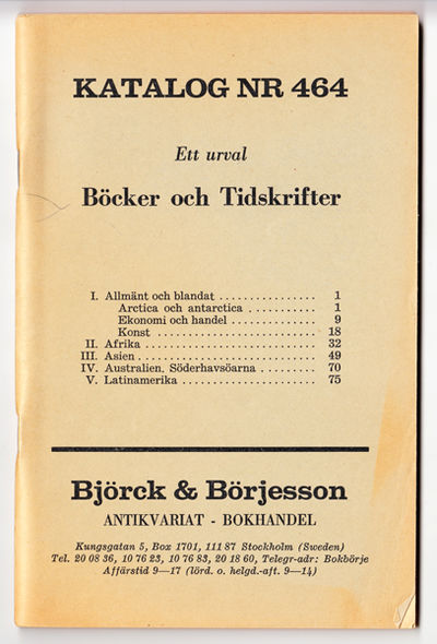 Björck & Börjesson. Katalog nr 464. Ett urval…