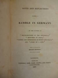 Notes and Reflections During a Ramble in Germany by SHERER, Joseph Moyle - 1827