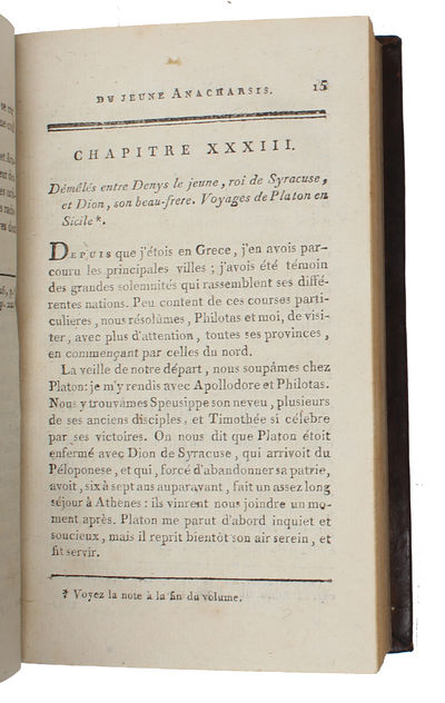 Voyage du jeune Anacharsis en Grèce vers le milieu du quatrième siècle avant l'ère vulgaire. 9 vols. - [A FICTIONAL VOYAGE TO GREECE] (photo 6)