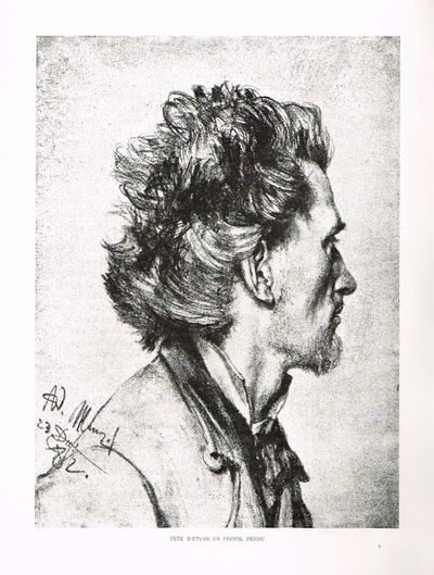 Adolphe Menzel. (avril 1896). Etude par … (Maitres Modernes.) (photo 4)