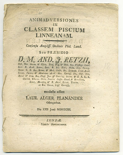 Animadversiones in classem piscium Linneanam. A.a.