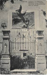 image of Memorial to Revolutionist Shot at Cabaña, Cuba - ca. 1930s Monochrome Postcard