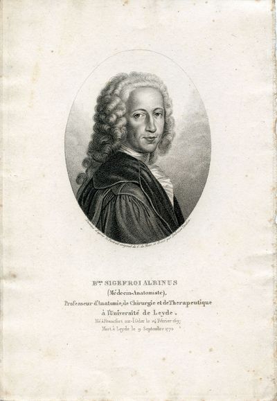 Professeur d'Anatomie, de Chirurgie et de Therapeutique a l'Universite de Leyde. Engraved Portrait by Ambroise Tardieu after Charles de Moor