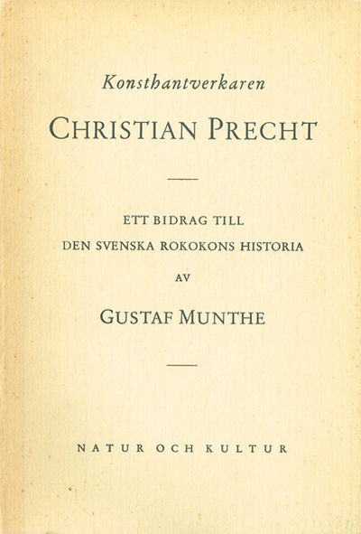 Konsthantverkaren Christian Precht. Ett bidrag…