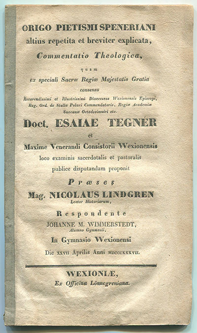 Origo pietismi Speneriani altius repetita et…