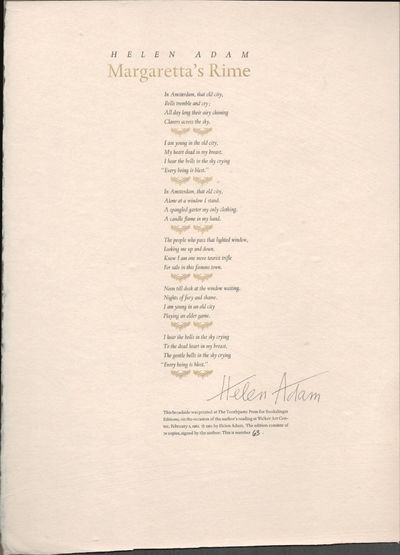 Margaretta's Rime (broadside)