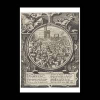Panic among the German soldiers by the arrival of some ships of the Prince of Orange, 1577, Photo...