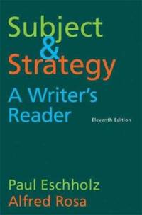 cover of Subject and Strategy : A Writer's Reader