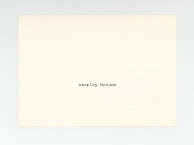 Exhibition postcard: stanley brouwn bei konrad fischer (14-31 December 1970)