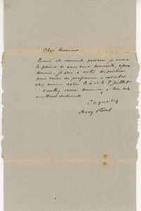 image of Autograph Letter Signed in French with translation, to G.T. Maquay at Cliveden, (Constant, 1841-1909, French Actor-Manager of the Porte-Saint-Martin for which he played his most famous role as Rostand's 'Cyrano de Bergerac')