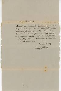 Autograph Letter Signed in French with translation, to G.T. Maquay at Cliveden, (Constant, 1841-1909, French Actor-Manager of the Porte-Saint-Martin for which he played his most famous role as Rostand's 'Cyrano de Bergerac')