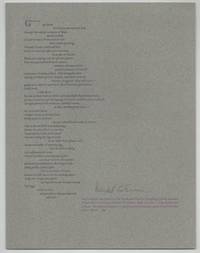 Go Down (Signed Broadside)