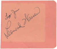 Autograph signature on an album leaf inscribed "To Jim