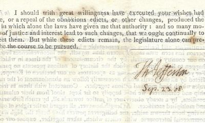 Thomas Jefferson On the Legacy of George Washington’s Farewell Message of Neutrality: “For years we have been looking as Spectators on our brethren of Europe, afflicted by all those evils which necessarily follow an abandonment of the moral rules which bind men and nations together.”
