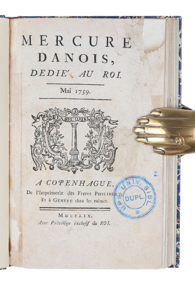 Mercure Danois, Dedie au Roi. Mai 1759. (photo 2)