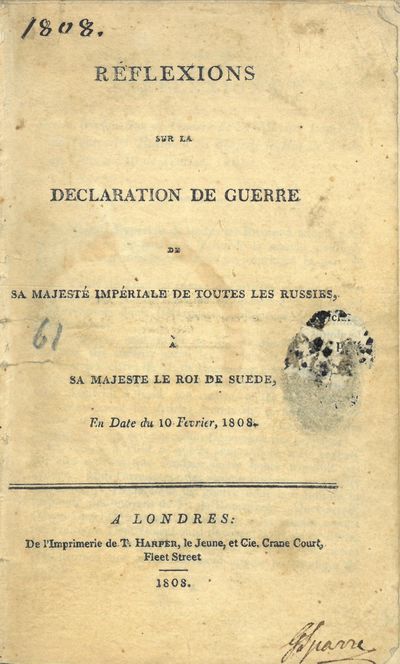 Réflexions sur la déclaration de guerre de Sa…
