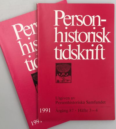Personhistorisk tidskrift 1991:1-4. Åttiosjätte…