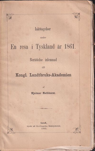 Iakttagelser under En resa i Tyskland år 1861.…