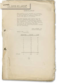 cover of I Give My Love (Original post-production script for the 1934 film)