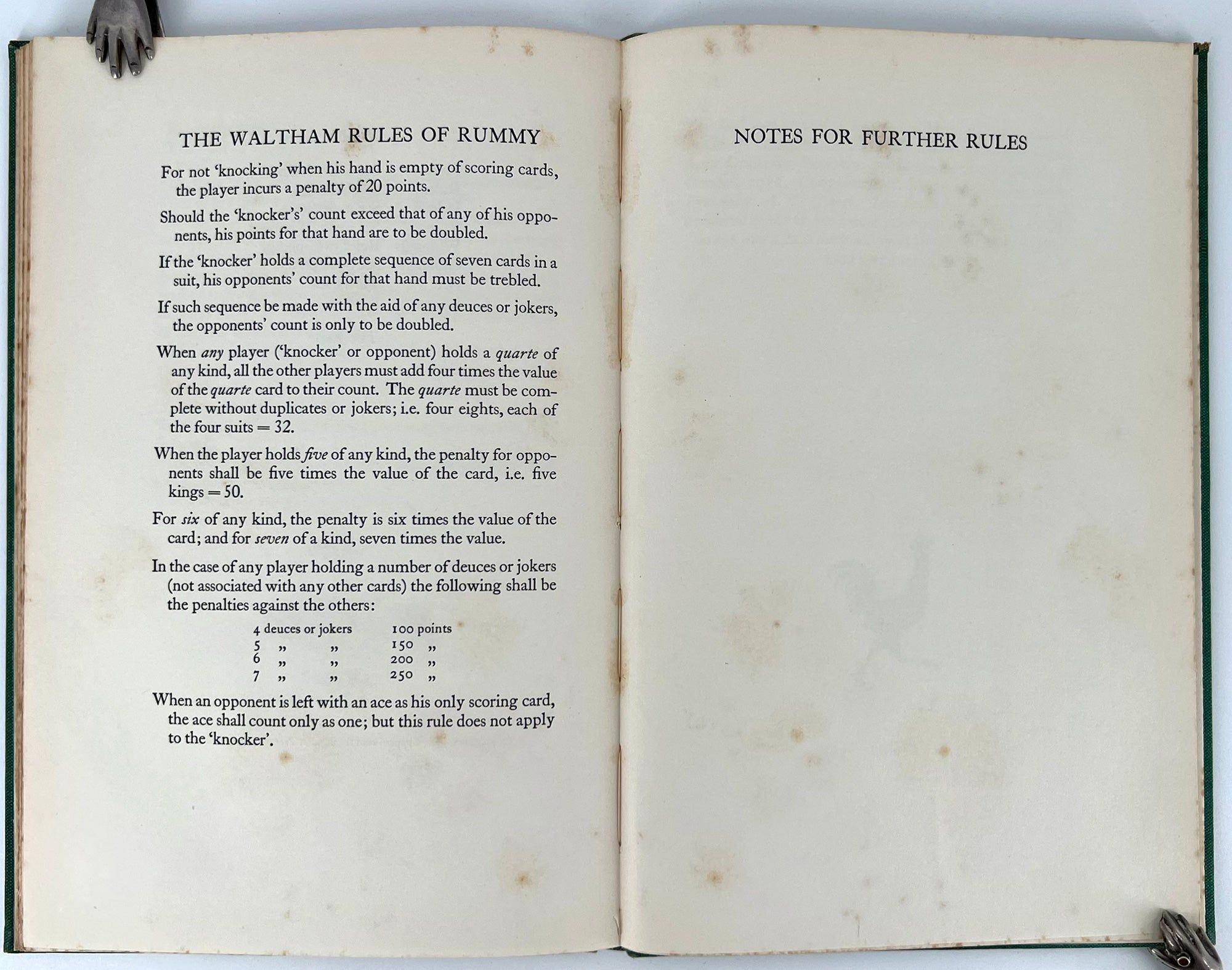 Fastnesses Rummy; That Noble Game Expounded in Prose, Poetry, Diagram and 15 ...
