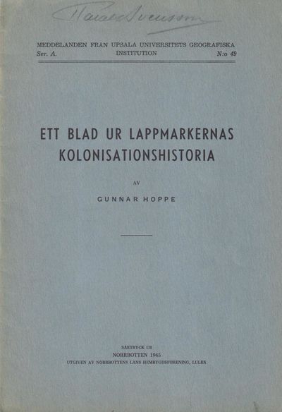 Ett blad ur lappmarkernas kolonisationshistoria.