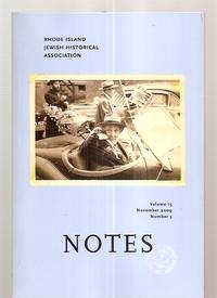 cover of Rhode Island Jewish Historical Notes November 2009 Volume 15 Number 3