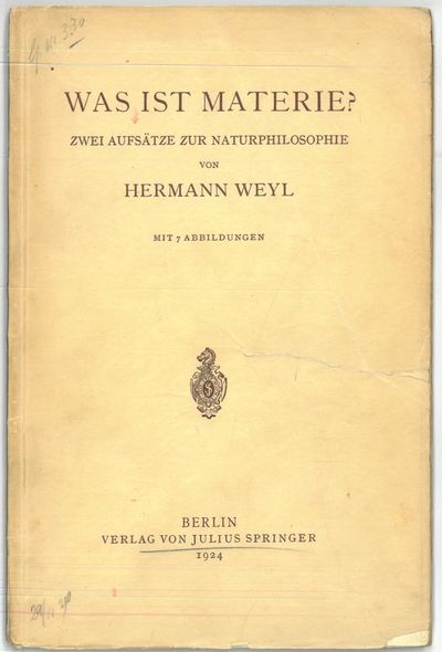 Was ist Materie ? Zwei Aufsätze zur…