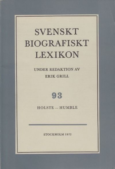 Svenskt Biografiskt Lexikon (SBL). Häfte 93.…