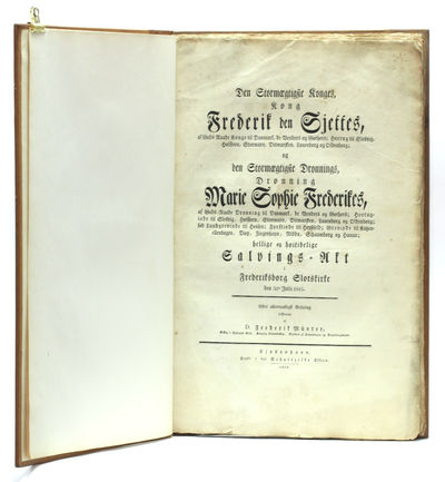 Den stormægtigste Konges, Kong Frederik den Sjettes (...) og den stormægtigste Dronnings, Dronning Marie Sophie Frederikes (...) hellige og høitidelige Salvings-Akt i Frederiksborg Slotskirke den 31te Julii 1815. (photo 2)