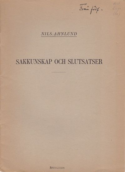 Sakkunskap och slutsatser. Med anledning av…