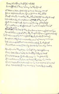 Autograph Manuscript, Signed: "Does No One but Me at All Ever Feel This Way in the Least?