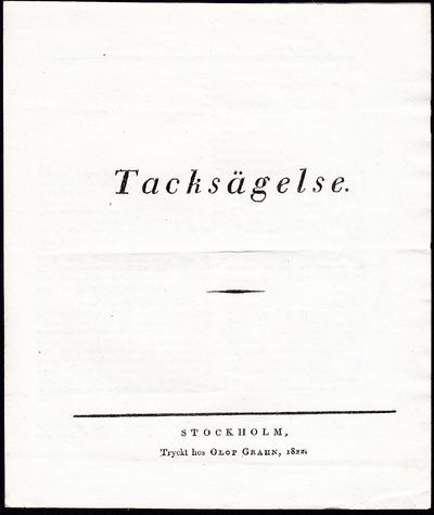 Tacksägelse.