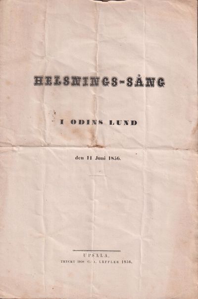 Helsnings-sång i Odins Lund den 11 juni 1856.