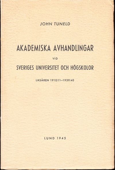 Akademiska avhandlingar vid Sveriges universitet…