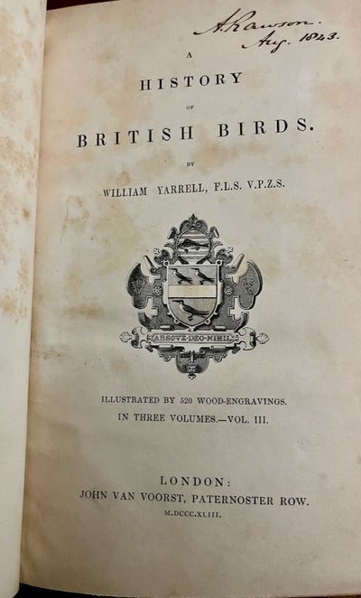 A History of British Birds. Volume III