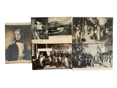 Napoleon Bonaparte archive of 58 late 19th and early 20th century postcards depicting Napoleon Bonap...