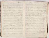 Musical manuscript collection of 23 anthems and other liturgical vocal music including Purcell's Te Deum