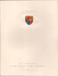 cover of Menu for the Coronation of her Majesty Queen Elizabeth II, 2nd June, 1953. First edition.