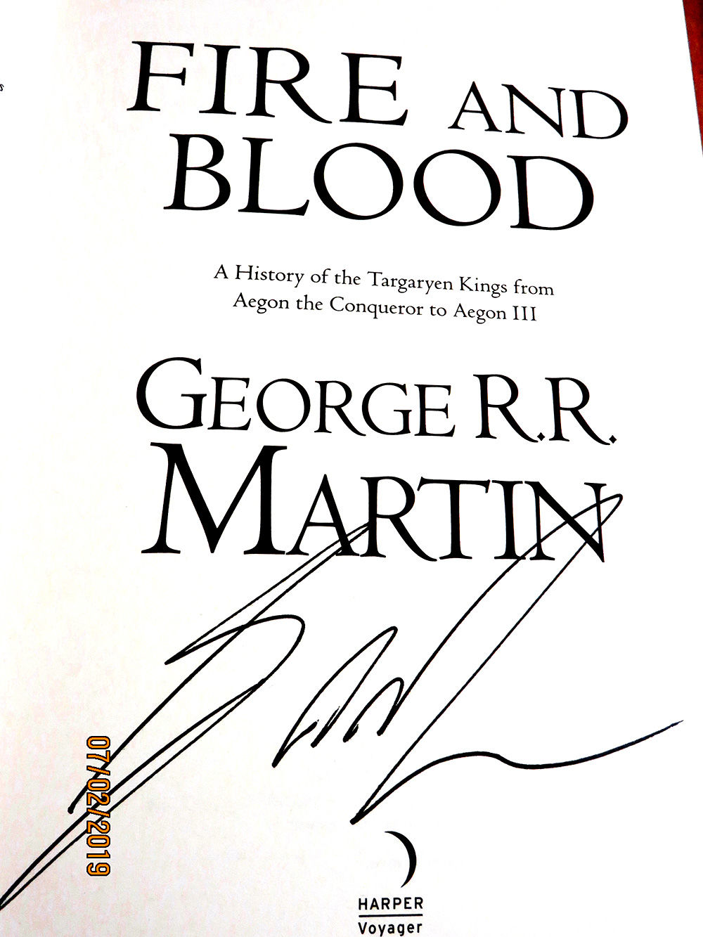 BIBLIO Fire and Blood by R.R. Martin UK Signed First Edition