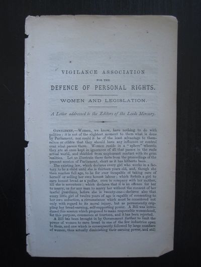 These measures all point to one conclusion, that motherhood is a crime. The woman who is guilty of it, unless...she is rich and independent, shall not eat bread for six months thereafter" 1874