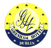 Baggage label for Gresham Hotel.