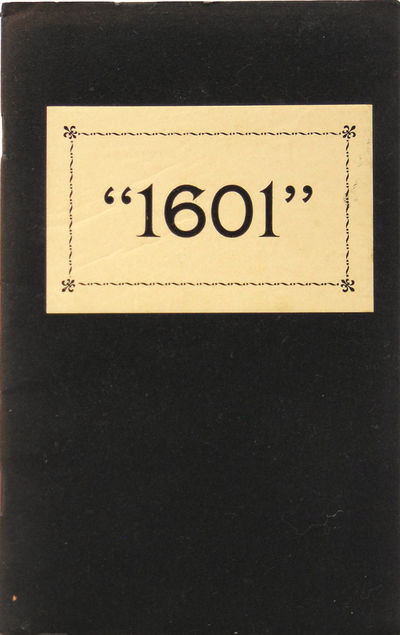 np: Privately Printed by a Hell of a Printer, 1930. pp. 1 vols. 12mo. Black velvet paper with label....