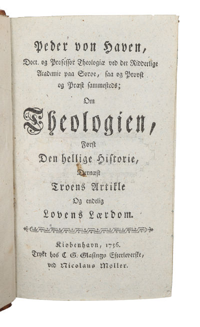 Om Theologien, Først Den hellige Historie,…