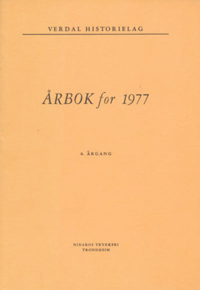 VERDAL HISTORIELAG.  Årbok.