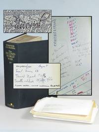image of The Second World War: The Hinge of Fate, a bibliographically significant Editor's copy from the Cassell and Company archives, accompanied by galley sheets and typed emendations